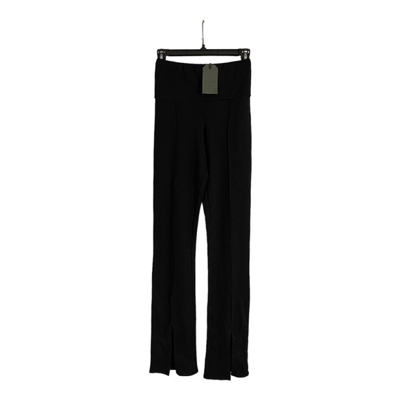 All Saints Black Tamie Split Spat Leg Wide Waistband Size 4 - Picture 5 of 9